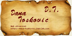 Dana Tošković vizit kartica